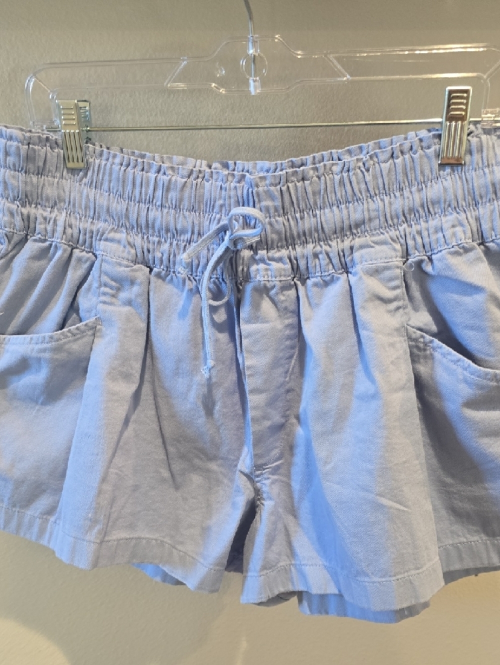 Aerie Light Blue Smocked Waist Shorts, NWT, Large - Picture 8 of 10